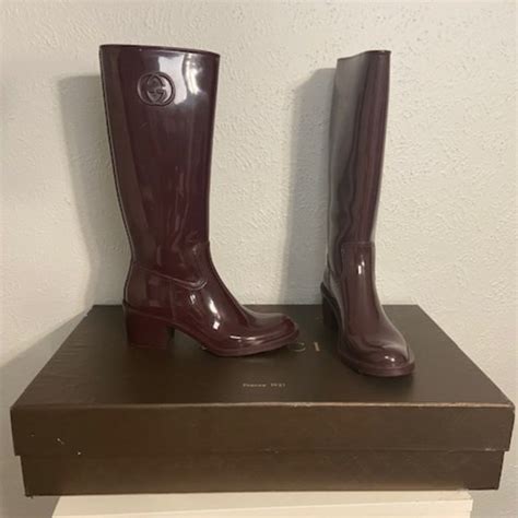 gucci devendra rubber rain boots|gucci shoes for women.